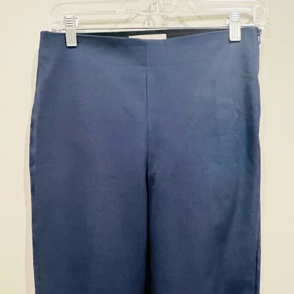 EVERLANE The Curvy Side-Zip Stretch Cotton Dress Work Pant IN Navy Size 4 - Picture 5 of 11